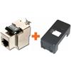 LINK Presa rete CAT.5e stp RJ45 compatibile Gewiss System nera