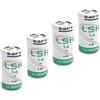 Saft 4 pezzi batteria litio LSH 14 ER-C Li-SOCl2 3,6V mezzatorcia C allarme GPS