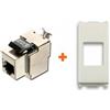 LINK Keystone presa rete cat.6 stp rj45 schermata compatibile vimar plana bianca