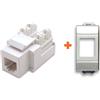 Intellinet presa telefonica incasso rj11 compatibile Bticino light tech argento