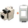 LINK presa rete CAT.5e utp rj45 schermata Vimar Idea bianca
