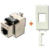 LINK presa rete RJ45 cat.6 STP schermata compatibile Ave Domus bianca