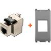 LINK Keystone presa Cat.6 stp RJ45 schermata Vimar Plana silver grigio metallizzato