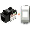LINK presa rete rj45 CAT.5e utp compatibile Bticino Light tech argento