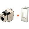 LINK presa rete RJ45 cat.6 STP schermata compatibile Bticino Living Light bianca