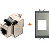 LINK Presa di rete CAT.6 STP Gewiss Chorus titanio grigio metallizzato RJ45 small