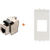 LINK Keystone presa di rete RJ45 cat.6 stp compatibile Gewiss Chorus bianco bianca