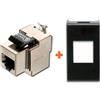 LINK presa rete schermata RJ45 cat.6 STP compatibile Ave Noir nero nera