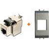 LINK Presa di rete CAT.5e STP Gewiss Chorus titanio grigio metallizzato RJ45 small