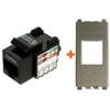 LINK presa di rete cat.5e utp RJ45 compatibile Vimar Eikon Next grigio metallizzato