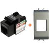 LINK Presa di rete CAT.5e UTP compatibile Gewiss Chorus Titanio RJ45