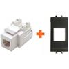 LINK Presa telefonica RJ11 compatibile Gewiss Chorus grigio scuro