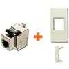 LINK Keystone presa jack rete rj45 cat.6 stp schermata compatibile Legrand Cross
