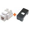 LINK Presa telefonica RJ11 compatibile Gewiss System nero