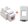 LINK Presa telefonica RJ11 compatibile Bticino Axolute bianco