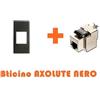 LINK Presa rete CAT.6 stp compatibile Bticino Axolute grigio scuro nera RJ45