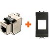 LINK Presa rete CAT.6 STP compatibile Gewiss Chorus nero grigio scuro RJ45