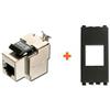 LINK Presa di rete CAT.5e STP compatibile Vimar Eikon grigia scuro RJ45