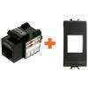 LINK Presa di rete CAT.5e UTP compatibile serie Gewiss Chorus nera RJ45