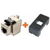 LINK Keystone presa rete cat.6 stp rj45 schermata comaptibile Gewiss System nera