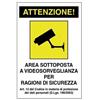 MKC Cartello alluminio telecamere misure 20x30
