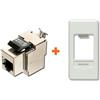 LINK Presa rete CAT.5e STP RJ45 compatibile Gewiss serie System 20 bianca