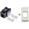LINK presa rete lan cat.6 utp RJ45 schermata compatibile Vimar ArkÃ¨ bianca