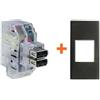 Fanton caricatore doppia presa USB AA 5V 2,4A compatibile Bticino Axolute grigio scuro - 82892-AG