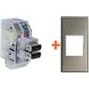 Fanton caricatore doppia presa USB AA 5V 2,4A compatibile Bticino Axolute argento - 82892-AA