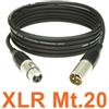 Tasker cavo microfonico XLR maschio - XLR femmina mt.20 con connettori in metallo