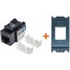 LINK Presa di rete RJ45 cat.6 UTP compatibile serie Vimar Idea grigio scuro
