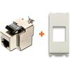 LINK Keystone presa rete schermata cat.5e stp rj45 compatibile Vimar Plana bianca
