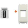 Intellinet Keystone caricatore USB 5V 1A compatibile Vimar Plana bianca