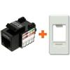 LINK Presa di rete lan CAT.5e utp compatibile Gewiss System bianca RJ45