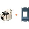 Intellinet presa rete cat.5e stp compatile bivimar idea grigia grigio scuro rj45