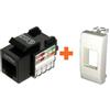 LINK Keystone presa rete RJ45 cat.6 utp compatibile serie Bticino Light bianco bianca