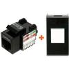 Link presa di rete RJ45 cat.6 UTP serie Ave Noir nera