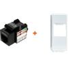 LINK presa di rete cat.5e utp compatibile Bticino Now bianca rj45