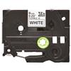 Nastro per etichettatrice compatibile Brother TZE-FX211 TZe TAPE Flessibile da 6 mm (Rotolo 8 metri) NERO SU BIANCO