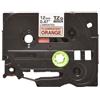 Nastro per etichettatrice compatibile Brother TZE-B31 TZe TAPE Laminato da 12 mm (Rotolo 5 metri) NERO SU ARANCIONE FLUORESCENTE