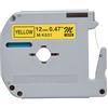 Nastro per etichettatrice compatibile Brother M-K631BZ M TAPE da 12 mm (Rotolo 8 metri) NERO SU GIALLO