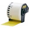 Etichette adesive per etichettatrice compatibile Brother DK-44605 DK Tape da 62 mm (Rotolo 30,48 metri) NERO SU GIALLO