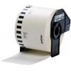 Etichette adesive per etichettatrice compatibile Brother DK-44205 DK Tape da 62 mm (Rotolo 30,48 metri) NERO SU BIANCO