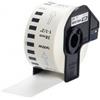 Etichette adesive per etichettatrice compatibile Brother DK-22225 DK Tape da 38 mm (Rotolo 30,48 metri) NERO SU BIANCO