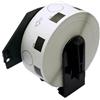 Etichette adesive per etichettatrice compatibile Brother DK-11218 DK Label da 24×90 mm circolari diametro 24 mm (Rotolo 1000 etichette) NERO SU BIANCO