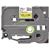 Nastro per etichettatrice compatibile Brother TZE-641 TZe TAPE Laminato da 18 mm (Rotolo 8 metri) NERO SU GIALLO