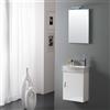 FALEGNAMERIA ADRIATICA Mobile da bagno sospeso mini 42 bianco lucido
