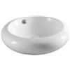 Riveshop LAVABO IN CERAMICA DA APPOGGIO TONDO DIAMETRO 51.5