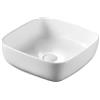 Riveshop LAVABO IN CERAMICA DA APPOGGIO BORDO ARROTONDATO 40*40