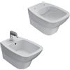 Ceramica Globo - Daily sospeso SENZA BRIDA Wc + bidet + coprivaso